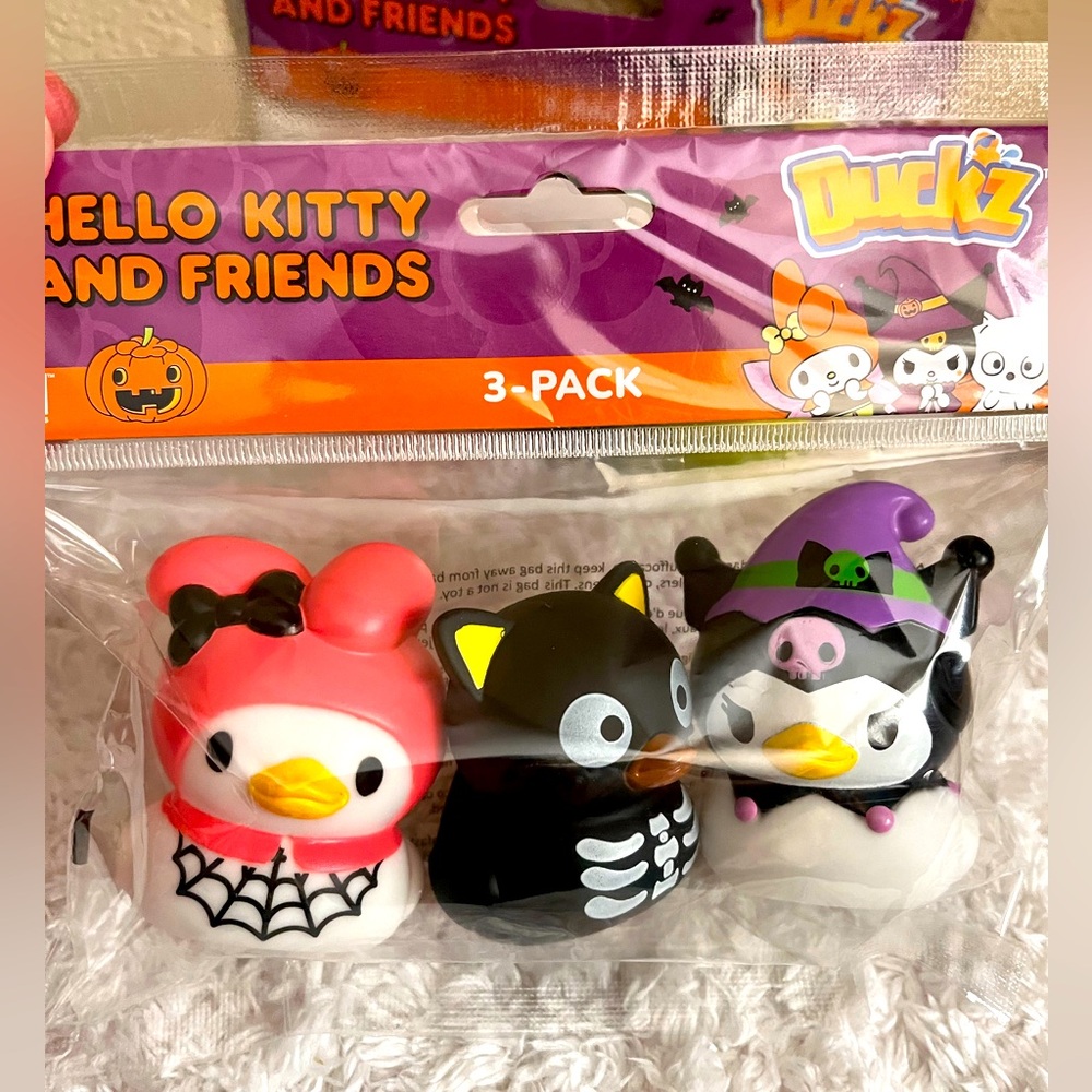 Hello Kitty And Friends Halloween Rubber Duckz 3 pack NEW